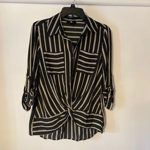 Black and White Blouse